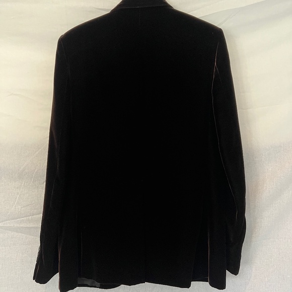 Hedi Slimane, Saint Laurent- Smoking Blazer/Jacket, Brown, Velvet Size 48 - Picture 11 of 13